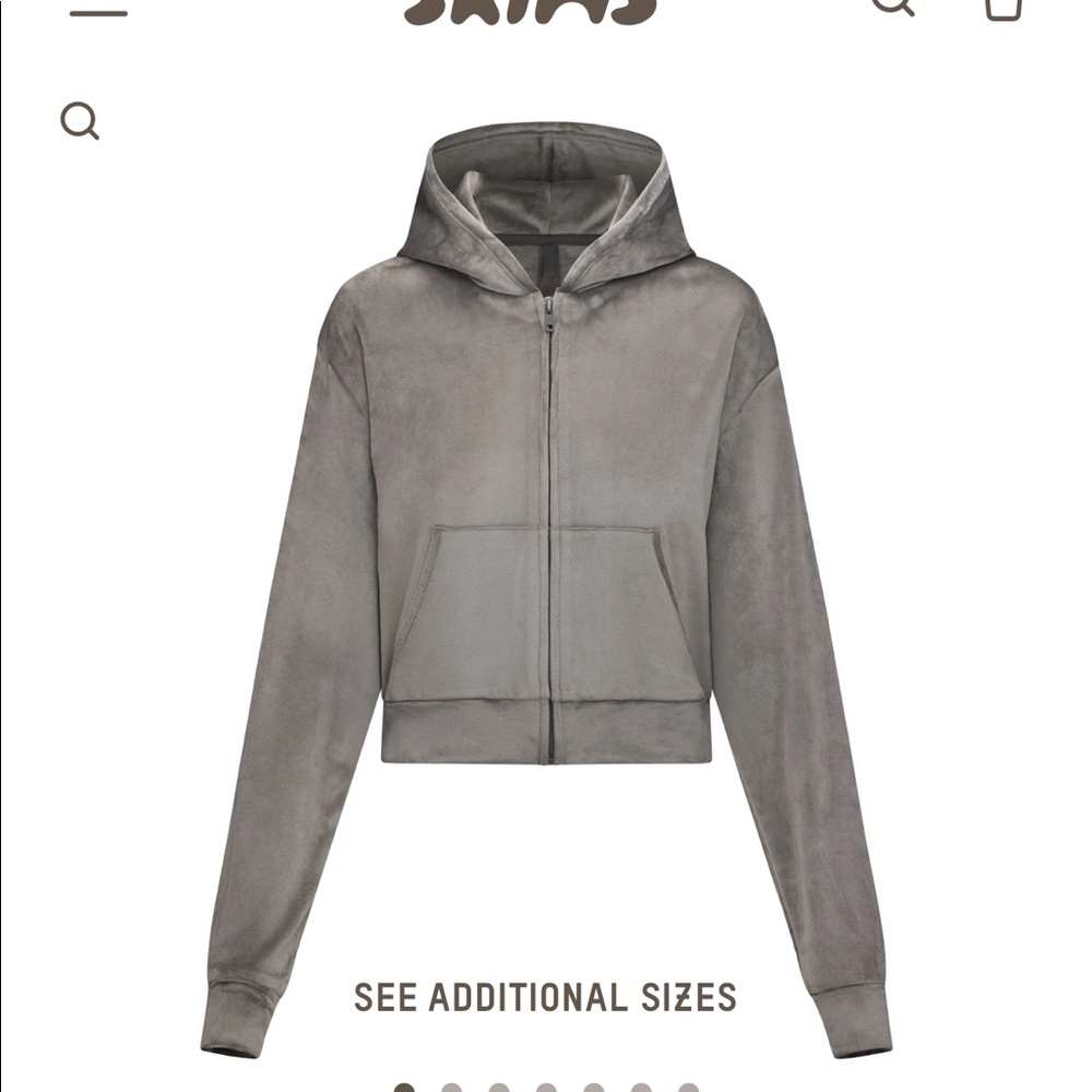 NWT SKIMS Velour hoodie